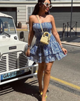 Zofia – Sukienka Mini z Falbaną