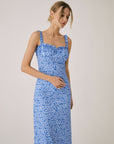 Kwiatowa sukienka boho midi na ramiączkach
