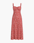 Kwiatowa sukienka boho midi na ramiączkach