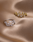 18K Crystal Vine Ring