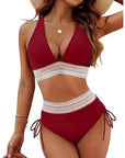 Agnieszka – Halter Bikini Set z Wysokim Stanem