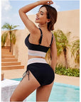 Agnieszka – Halter Bikini Set z Wysokim Stanem