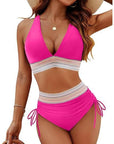 Agnieszka – Halter Bikini Set z Wysokim Stanem