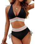 Agnieszka – Halter Bikini Set z Wysokim Stanem