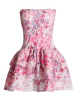 Cecilia | Strapless Floral Dress