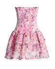 Cecilia | Strapless Floral Dress
