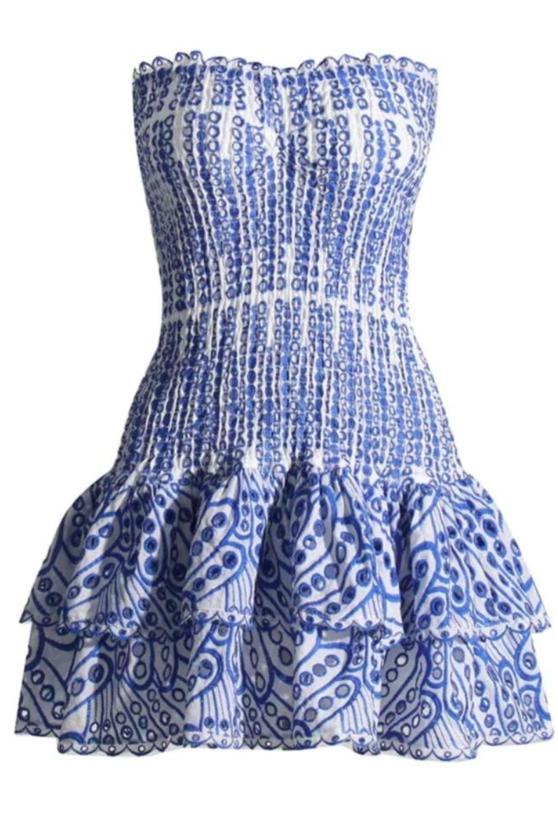 Zofia – Sukienka Mini z Falbaną