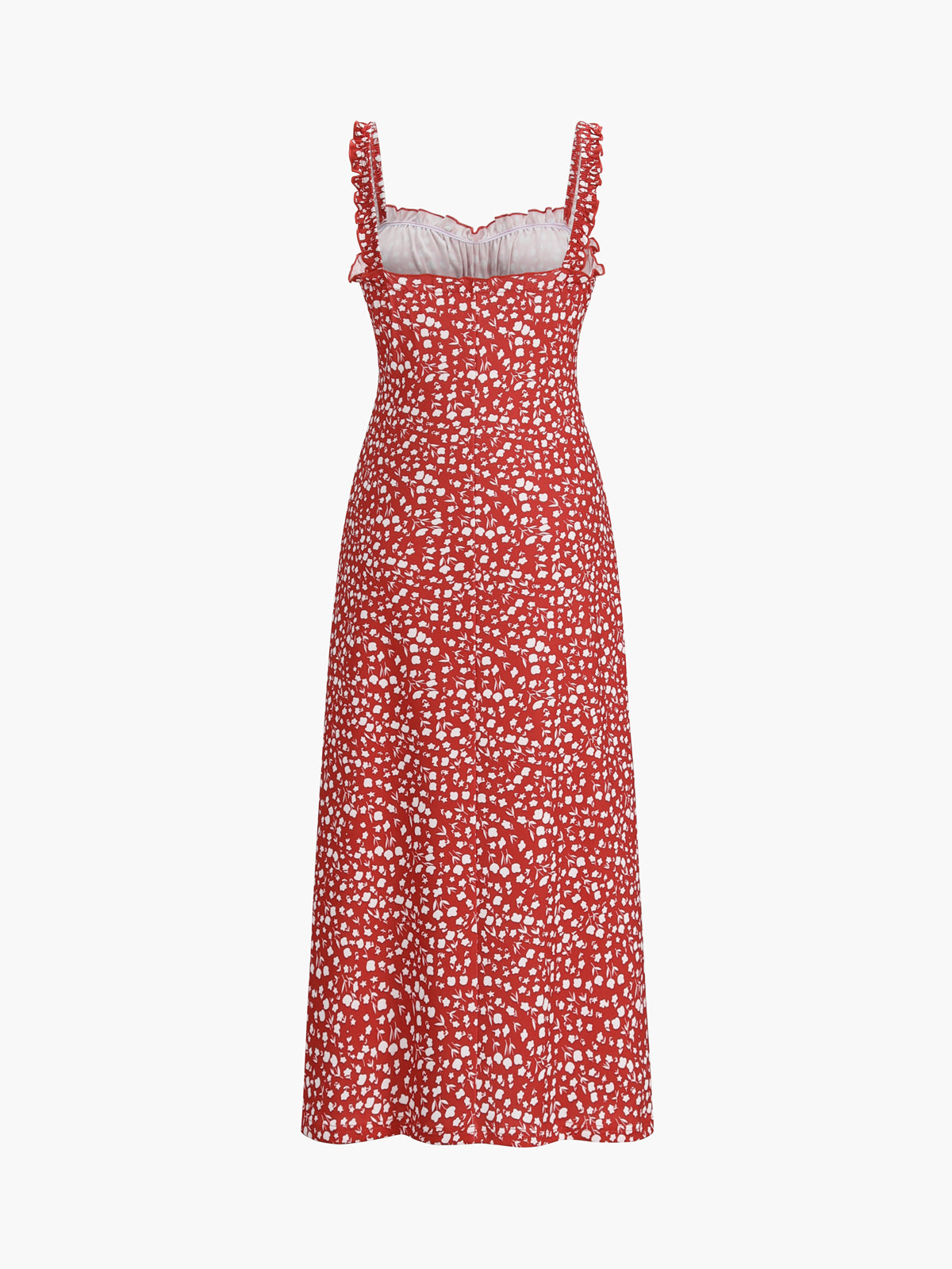 Kwiatowa sukienka boho midi na ramiączkach